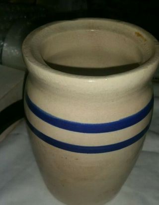 Stoneware Crock Blue Stripe