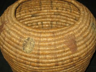 C1925 Rare Alaskan Inuit Figural Basket Snake Skin & Cedar Fetish