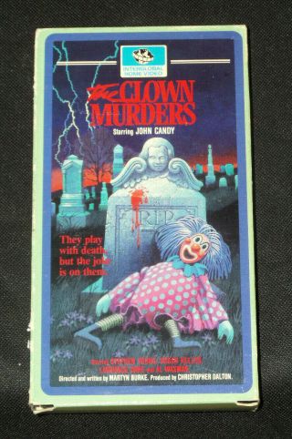 The Clown Murders (vhs,  1976) Horror/john Candy/interglobal/home/video/cult/rare