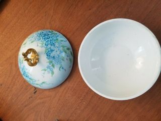 LImoges Antique Hand Painted France Porcelain Powder Jar Box Jewelry holder 3