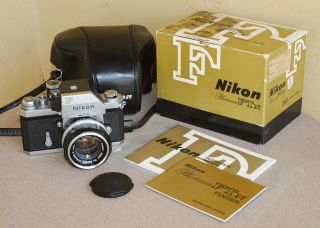 Rare Nikon F W/ Ftn Photomic Finder W 50mm F1.  4 Ep Engravings Matching Sn Box