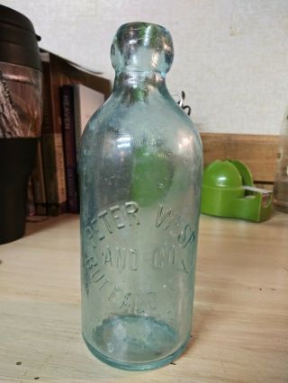 Antique Hutchinson Bottle Peter Wesp & Co.  Buffalo York