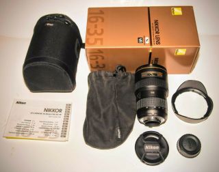 Nikon Af - S 16 - 35mm F/4g Ed Vr Lens,  Great Conditions,  Rarely,  Case