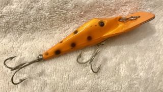 Fishing Lure Fred Arbogast Hustler Very Rare Color Orange Tackle Box Crank Bait 2