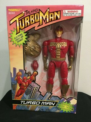 1996 Turboman Talking Action Figure - Rare Deluxe 13 1/2 " Edition -