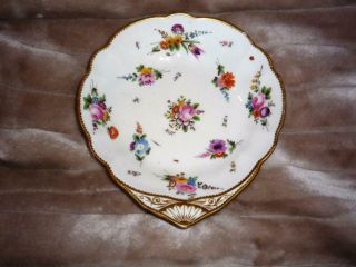 Another Rare Nantgarw Porcelain Shell Dish Old Label Says Painted By De Junic