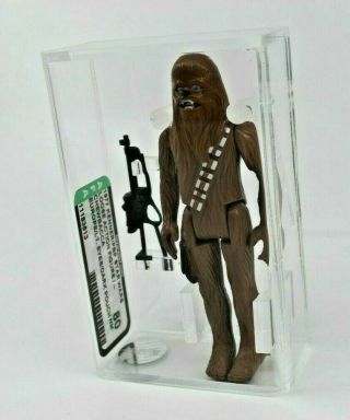 Star Wars Vintage Chewbacca Pbp/kenner Dark Pouch Afa 80 Nm