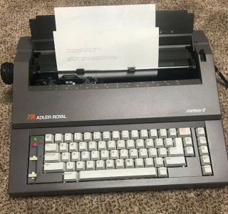 Ta Adler - Royal Meteor Ii 2 Electric Typewriter Made In Western Germany 1987 Rare