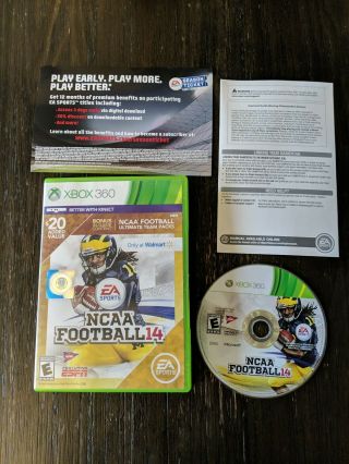 Ncaa Football 14 (xbox 360) Complete Rare Only At Walmart