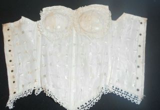 Antique Doll Corset For French,  German Fashion,  China Head Dolls 18 " - 24 " -))  