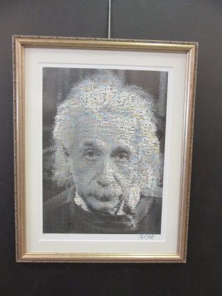 Rare Neil J Farkas Albert Einstein Seriolithograph Matted Framed Signed Numbered