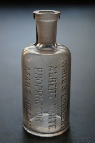 Antique Maine Liniment Bottle - White 