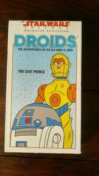 Star Wars Droids Animated Series The Lost Prince Rare Vhs Tape 1990