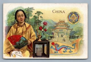 China Antique Postcard Chinese
