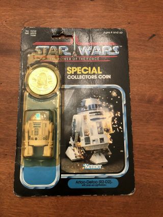 Vintage Star Wars R2 - D2 Potf 1984 Pop - Up Lightsaber Moc Rare 92 Back Last 17