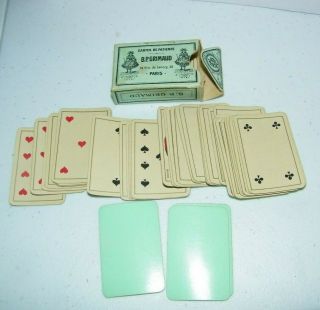 Antique Small Playing Cards - B.  Grimaud Paris Cartes De Patience