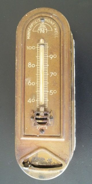 Vintage Antique Minneapolis Honeywell Type 4010 Series 10 Wiring Thermostat
