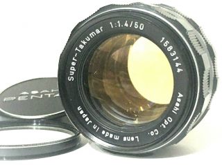 Rare 7 Element Early Model [mint] Pentax Takumar 50mm F1.  4 Lens From Japan