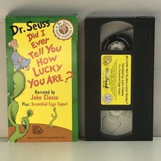 Dr.  Seuss Did I Ever Tell You How Lucky You Are? Vhs Video Tape 1993 Vtg Rare