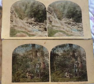 Antique London Stereoview Stereoscopic Cards Views Early Colored