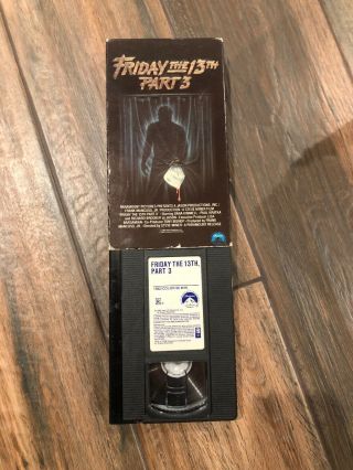 Friday The 13th - Part 3 (VHS) Horror,  Slasher RARE (Halloween Special) 2