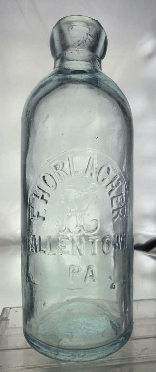 F.  Horlacher Allentown,  Pennsylvania Antique Hutchinson Soda Bottle.