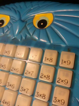 Multiplication Keyboard Owl.  Vintage.  Press and Learn.  RARE.  Homeschool. 3