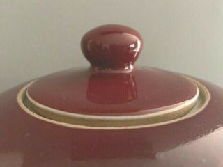 Antique 19TH C Chinese Sang De Boeuf Ox Blood Glaze Porcelain Lidded Ginger Jar 3