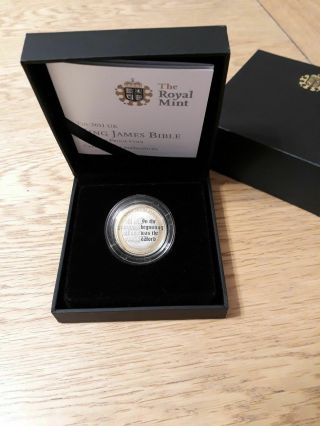 2011 King James Bible £2 Pound Silver Proof Piedfort Coin Limited To 1500 V Rare