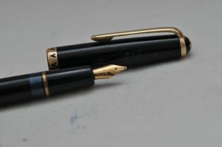 Lovely Rare Early Vintage Montblanc 262 Fountain Pen – Black With Gold Trim
