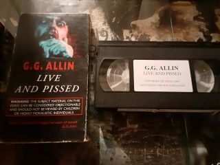 G.  G.  Allin Live & Pissed Vhs Rare Oop Vintage