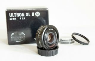 Rare Voigtländer Voigtlander Ultron Sl Ii N 40mm F/2 Lens For Nikon