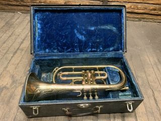 Vintage C.  G.  Conn Flugelhorn Model 22a Rare Made In 1942 Awesome