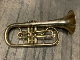 Vintage C.  G.  Conn Flugelhorn Model 22A RARE Made In 1942 AWESOME 3