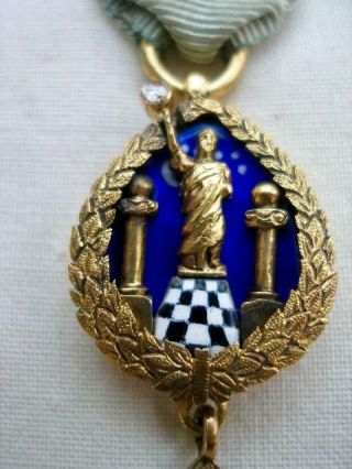 Rare Sterling Silver & Enamel Miniature Masonic Columbia 2397 Lodge Jewel. 3