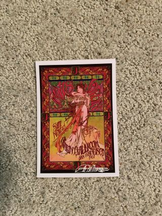 Bob Masse Janis Joplin Concert Handbill Signed By Artist Avalon Ballroom Rare