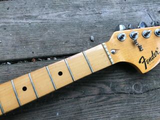 Vintage 1972 - 1976 Fender Stratocaster Neck Maple Grover Tuners RARE 3