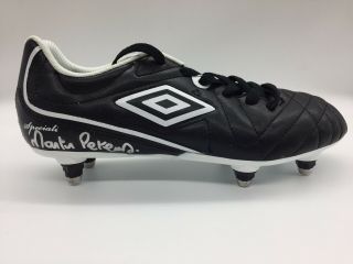 Rare Martin Peters Signed Boot,  1966 England World Cup Autograph West Ham