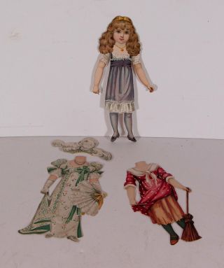 Ca1894 Raphael Tuck Set Of Paper Dolls - Fairy Tale Series - Cinderella At Home