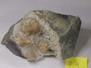 Rare Heulandite & Calcite Crystals Weldon Fanwood Quarry NJ Mineral Specimen 2