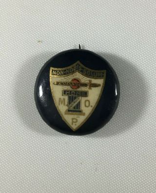 Antique Pinback Fraternal Pin Button Whitehead And Hoag Co.  Newark Nj Dated 1896