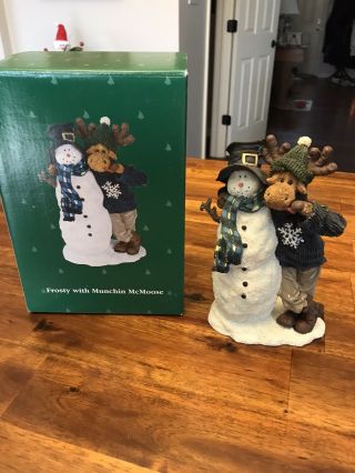 Boyds Moose Troop Frosty With Munchin Mcmoose - Rare Piece.  1st Edition