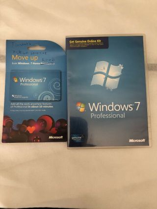 Rare Collectible Microsoft Windows 7 32/64bit " Get " Online Kit With