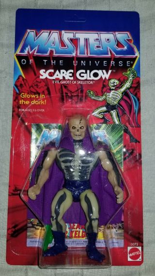He - Man Motu Scare Glow Vintage Figure Masters Of The Universe Carded