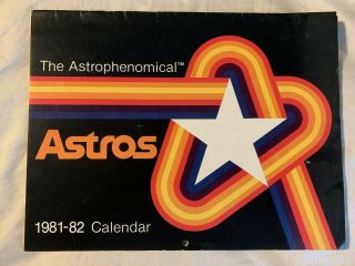Very Rare 1981 - 82 Houston Astros Calendar - Nolan Ryan.  J.  R.  Richard