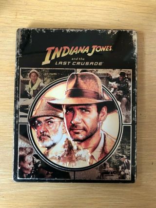 Indiana Jones And The Last Crusade Blu - Ray Steelbook Emboss Exclusive Rare