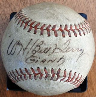 Bill Terry Signed Baseball With Rare Inscription Bas