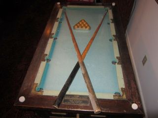 Rare Red Ball Table Chicago From Bowling Alley In Illinois Rare Pool Style Game