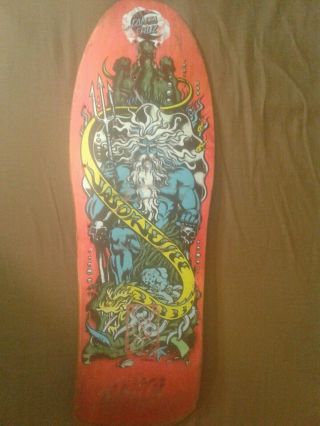 Ultra Rare Vintage Santa Cruz Jason Jessee " Neptune " Skateboard Deck
