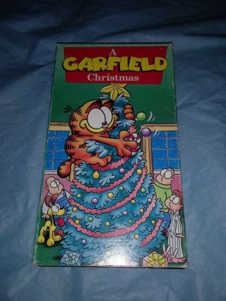 A Garfield Christmas Vhs Video Tape 1991 Rare Cbs Cartoon Holiday